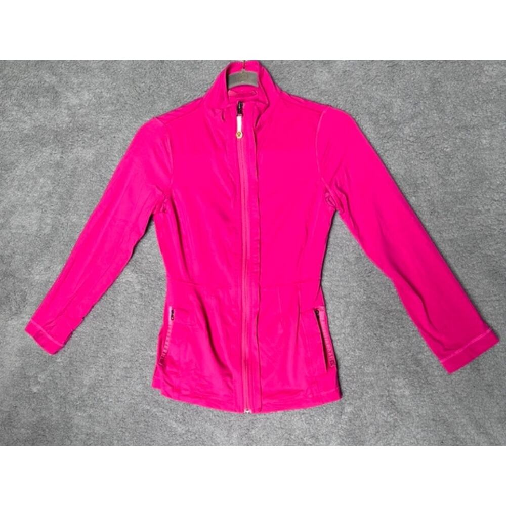 Lululemon Women's Hot Pink Fitted Jacket - Small?